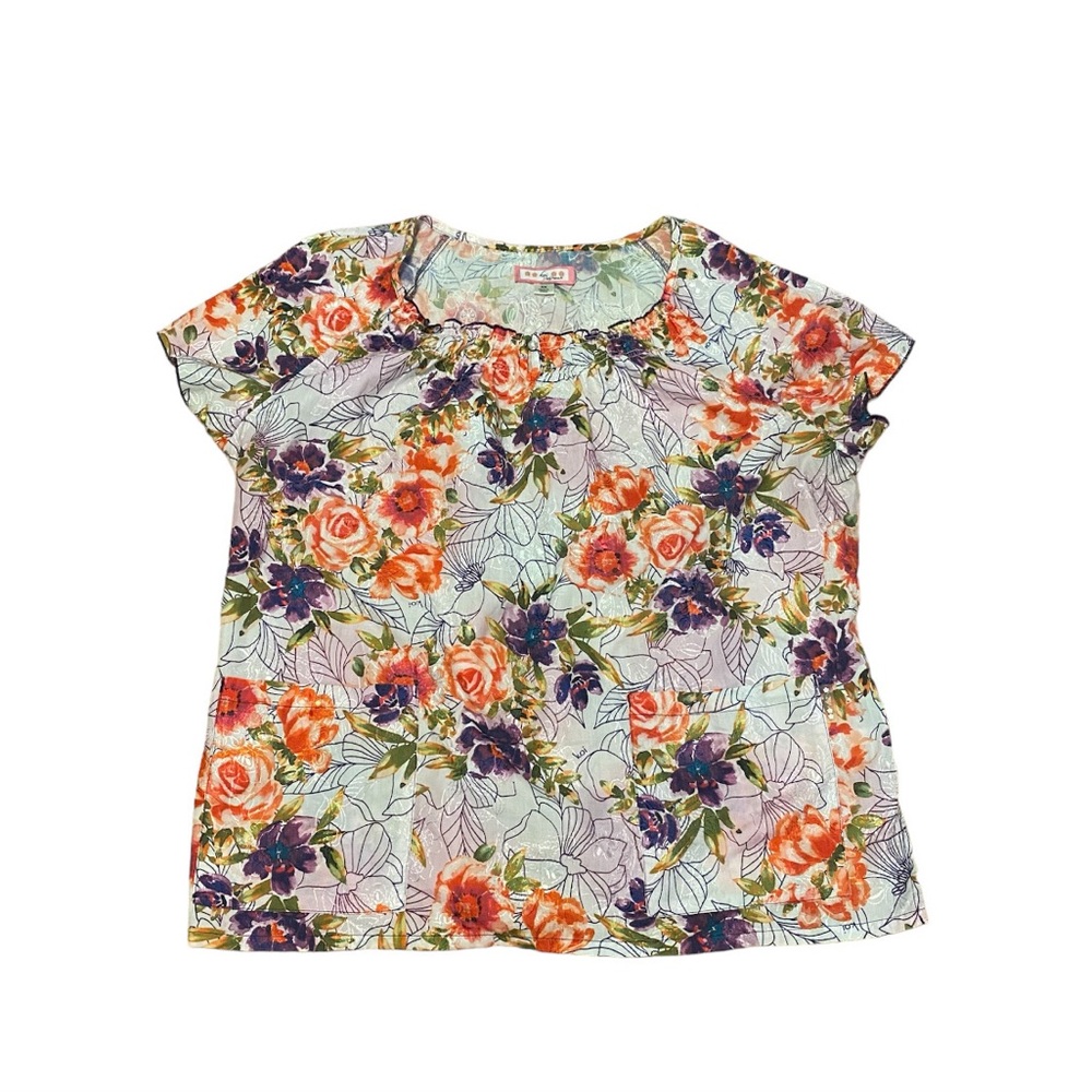 Koi By Kathy Peterson Nurse Scrub Top
